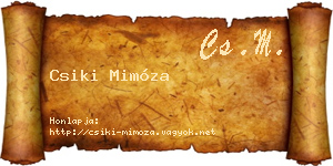 Csiki Mimóza névjegykártya